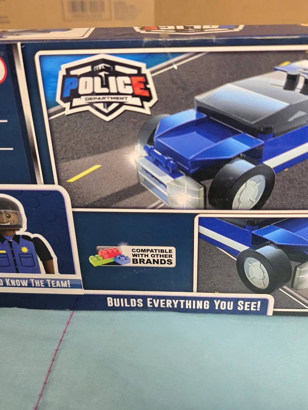 Okko Blue Police Criminal Pursuit Building Set with Minifigure